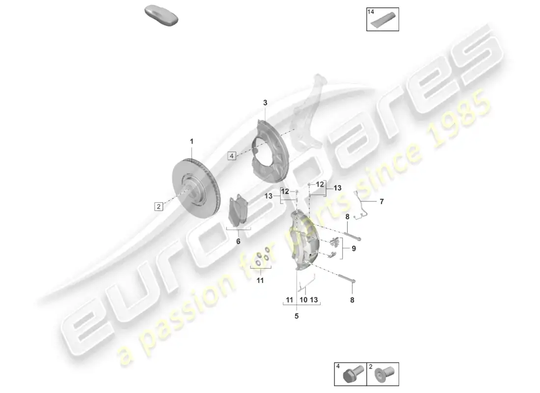 VIEW PARTS DIAGRAMS FROM THE PORSCHE TAYCAN PARTS CATALOGUE a part diagram from the porsche taycan parts catalogue